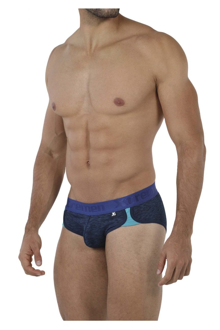 Slip de sport en microfibre Xtremen 91071 Couleur Bleu foncé