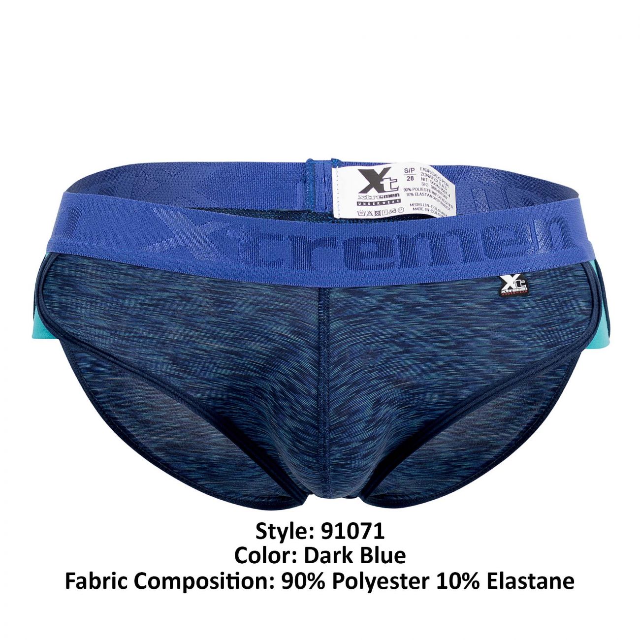 Slip de sport en microfibre Xtremen 91071 Couleur Bleu foncé