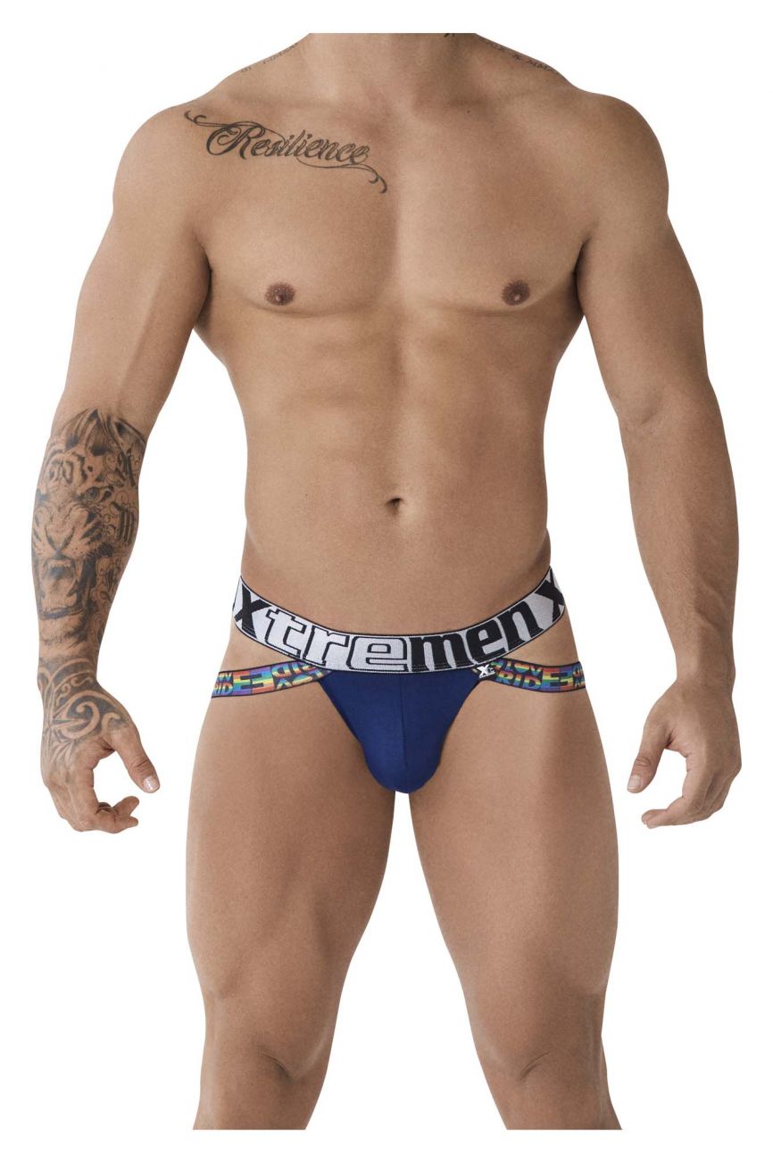 Xtremen 91084 Microfiber Pride Jockstrap Color Blue