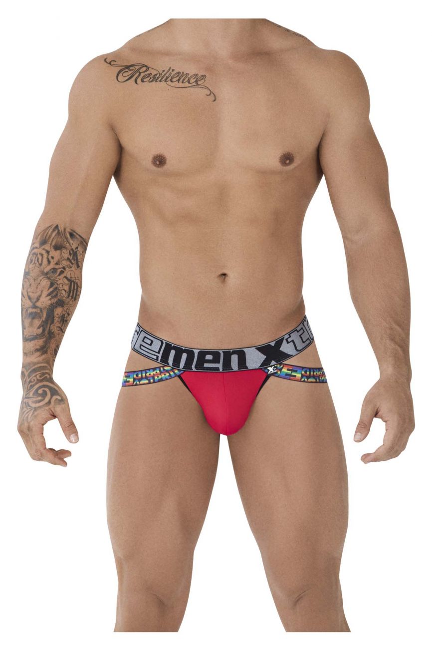 Xtremen 91084 Microfiber Pride Jockstrap Color Red