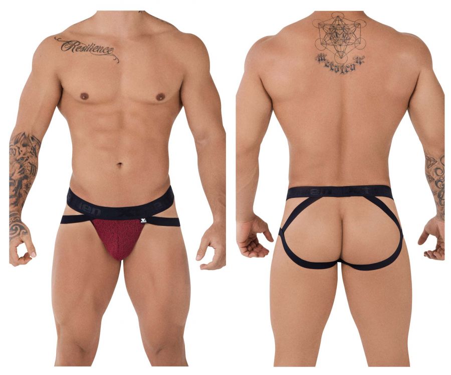 Xtremen 91085 Mikrofaser Jacquard Jockstrap Farbe Rot