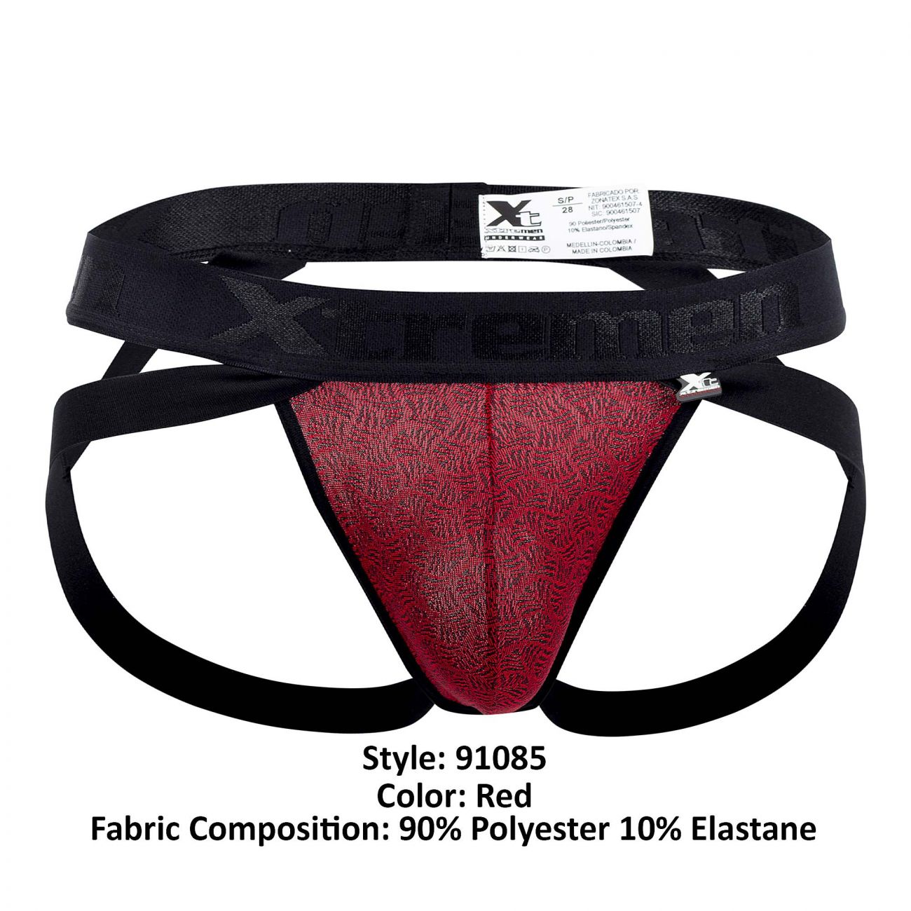 Xtremen 91085 Mikrofaser Jacquard Jockstrap Farbe Rot