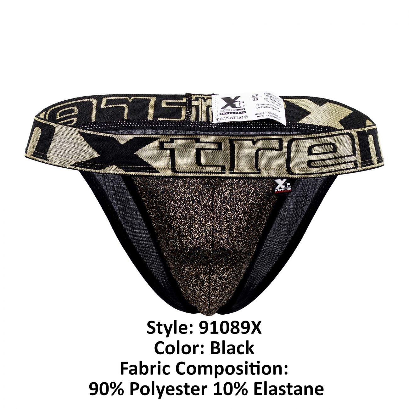 Bikini en microfibre Xtremen 91089X Frice Couleur Noir