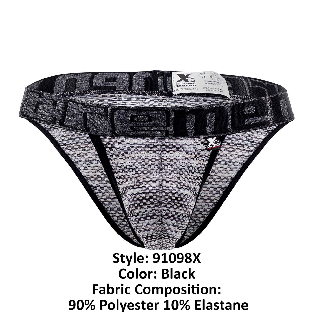 Xtremen 91098X Mikrofaser Mesh Bikini Farbe Schwarz