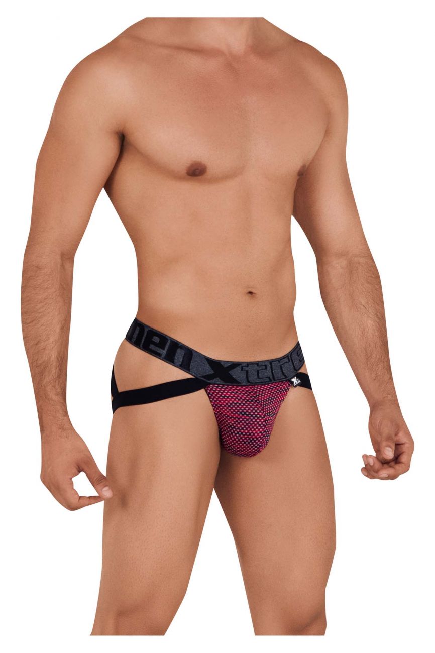 Xtremen 91099 Mikrofaser Mesh Jockstrap Farbe Rot