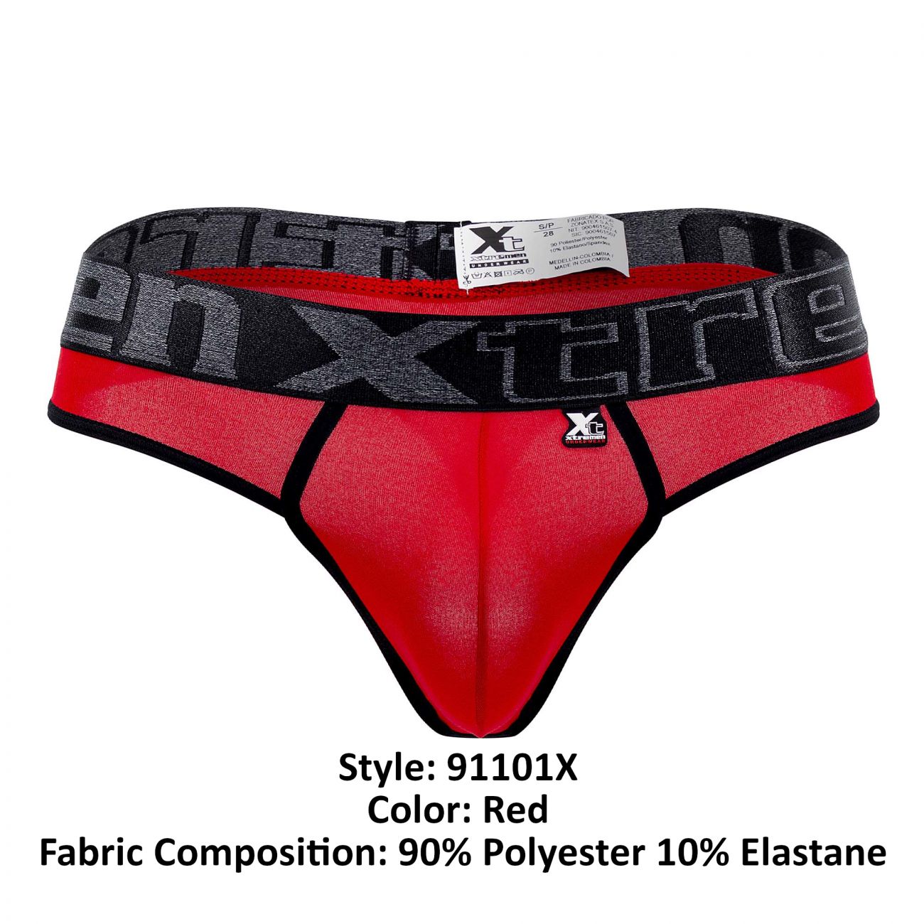 Xtremen 91101X Mikrofaser-Strings Farbe Rot