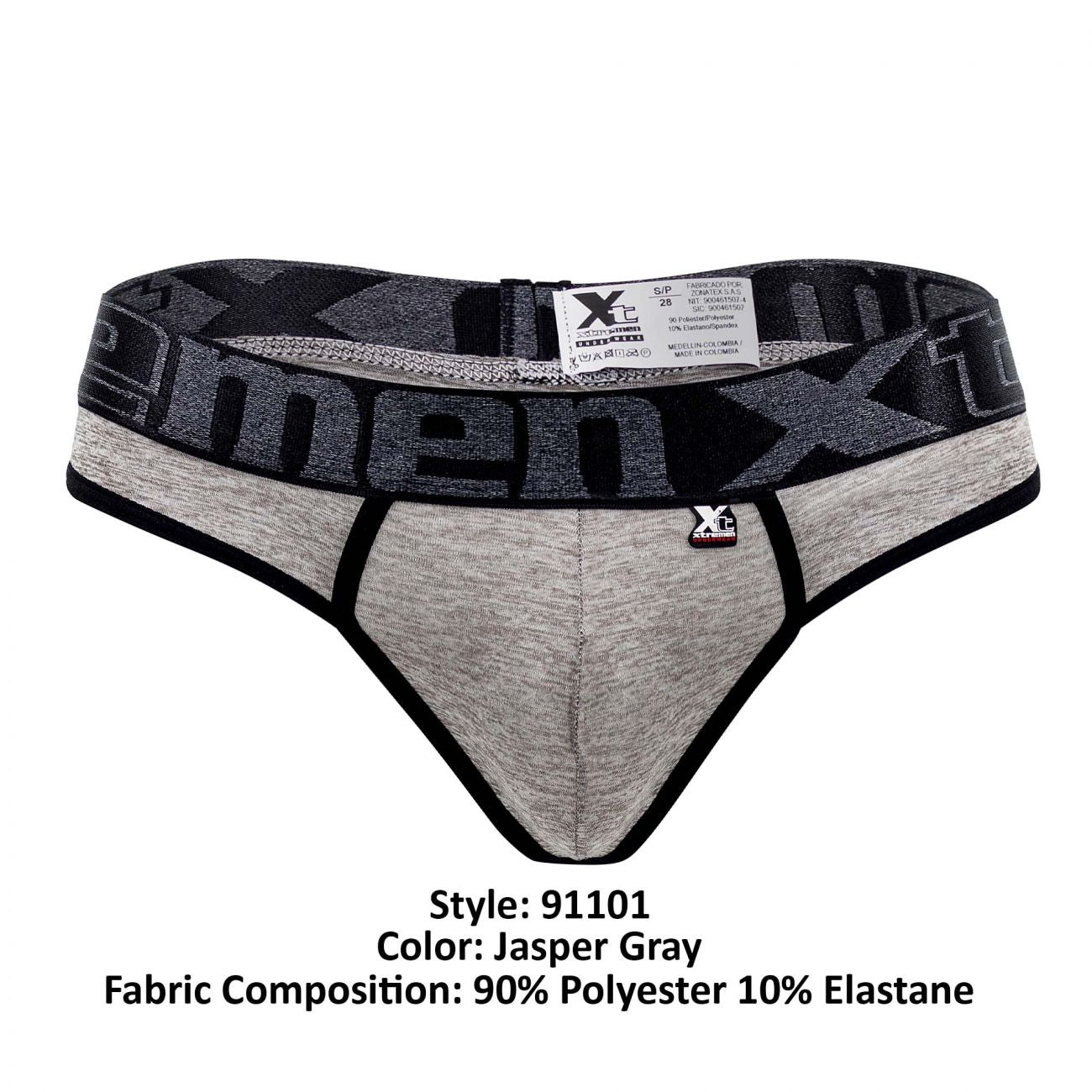 Xtremen 91101 Mikrofaser-Strings Farbe Jasper Grey