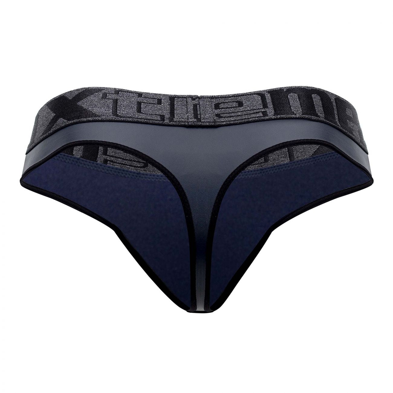 Xtremen 91113 Tangas aus Kunstleder, Farbe Marineblau