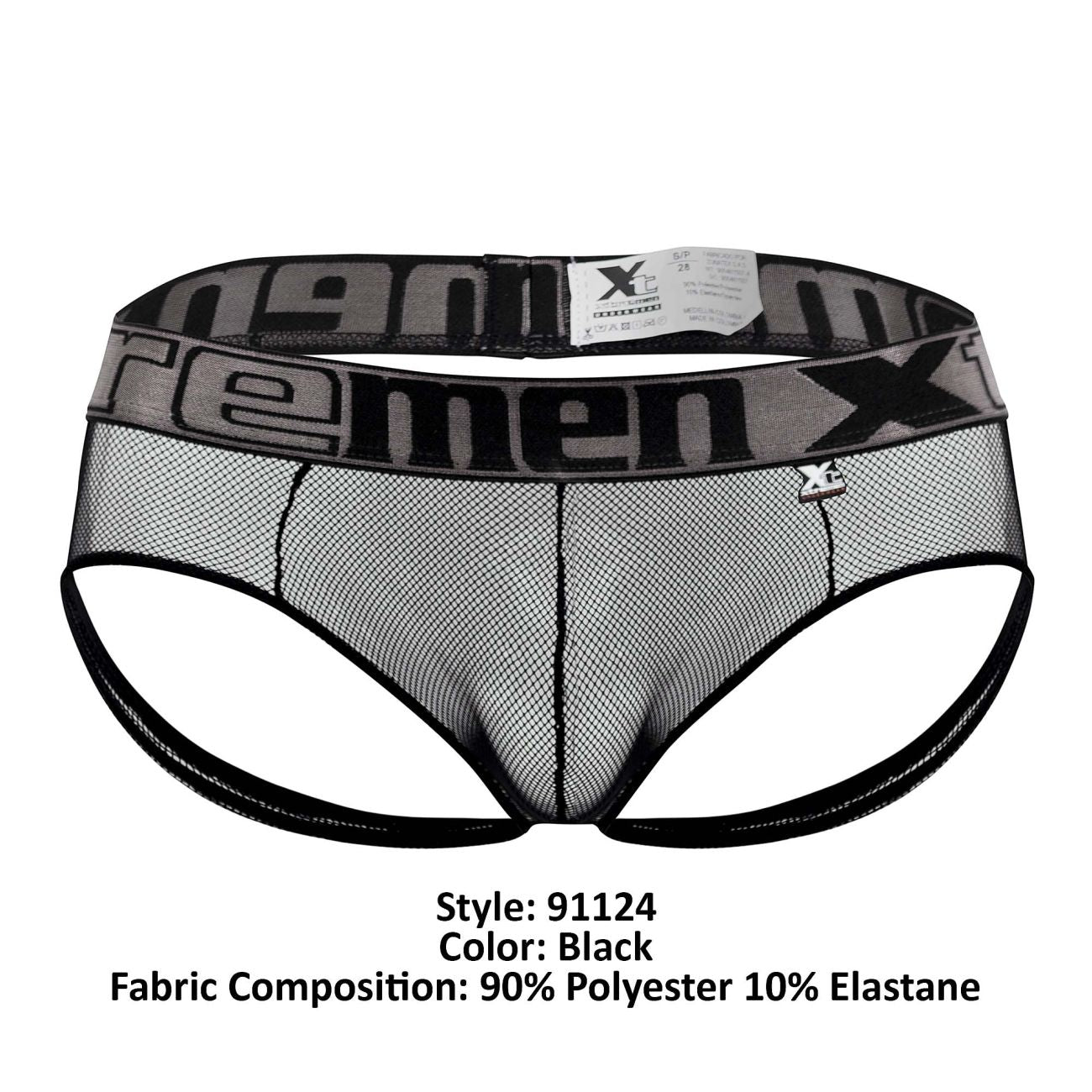 Xtremen 91124 Jockstrap aus Spitze, Farbe Schwarz