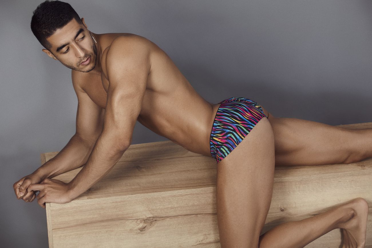 Boxer en microfibre imprimé Xtremen 91147 Color Disco Zebra