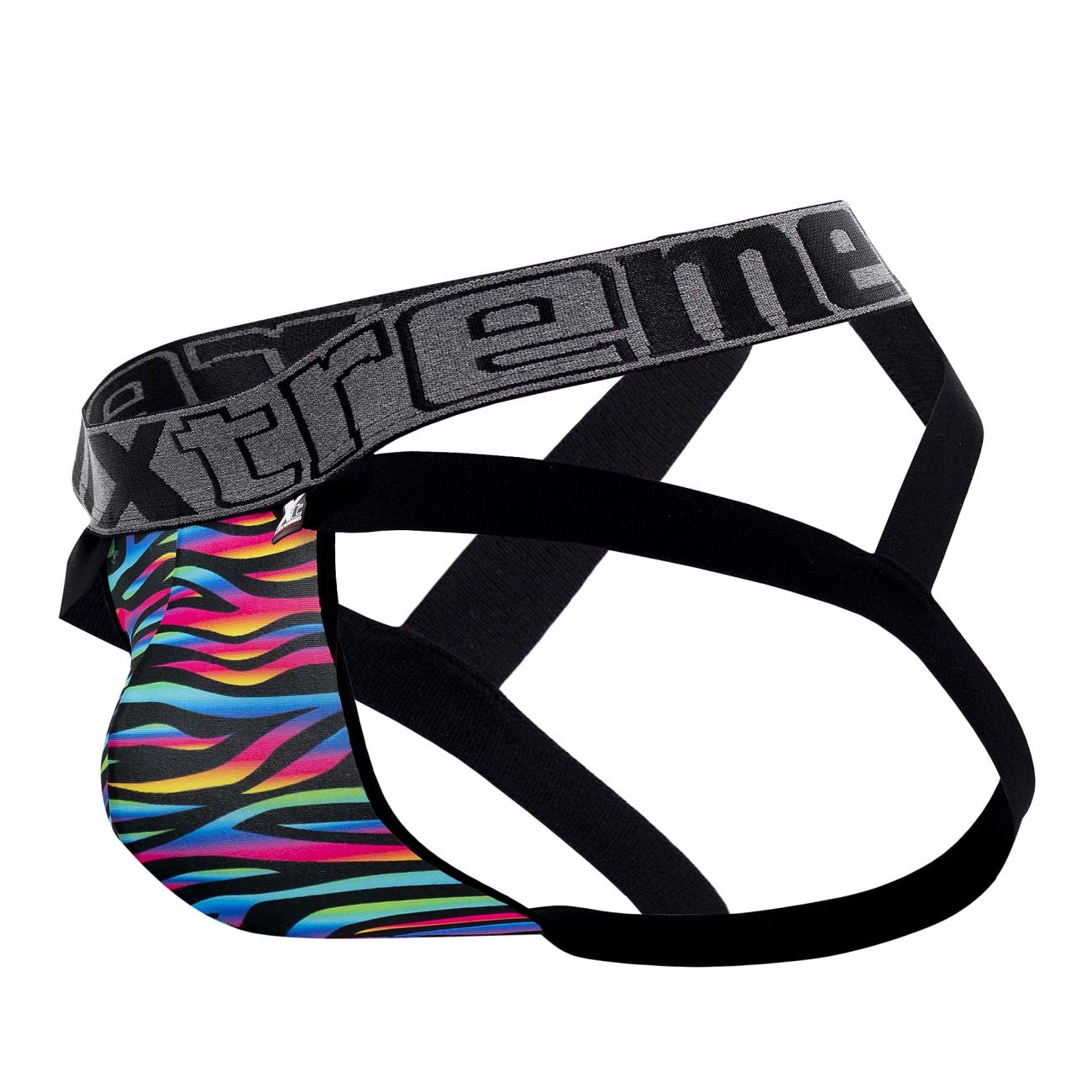 Xtremen 91148 Printed Microfiber Jockstrap Color Disco Zebra