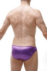 Bikini ouvert en satin violet