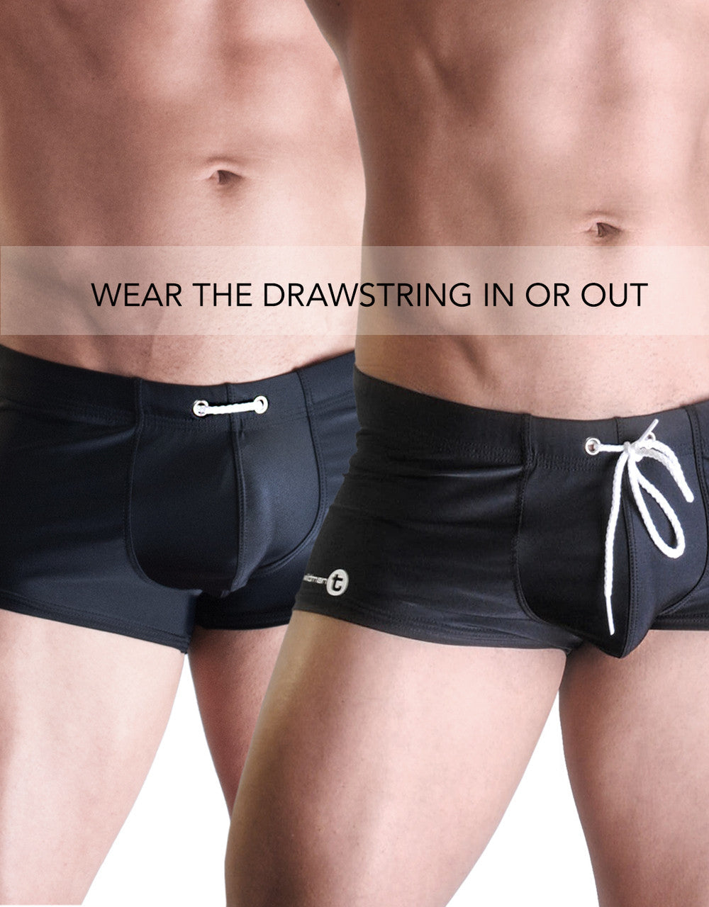 WildmanT PIG SQUARE CUT SWIM BLACK - EricSaloDesign.com