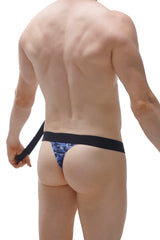 Tanga Doggy Camo Blau